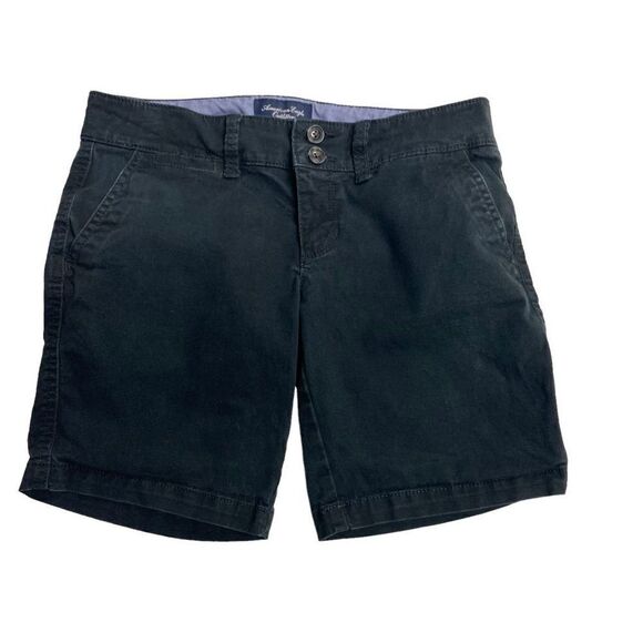AMERICAN EAGLE OUTFITTERS Women’s Bermuda Shorts Size 00 Blue Inseam 7” - Picture 1 of 8